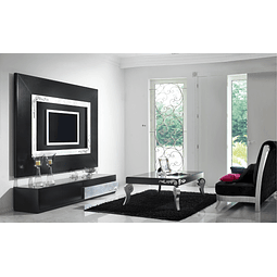 Salón Mate Negro / Plateado M170