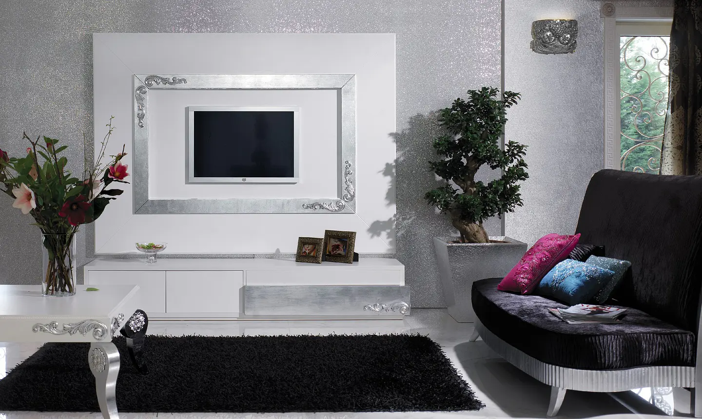 Living Room Mate Blanc / Argent M172 1