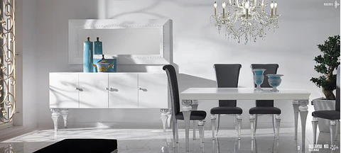 White / Silver Dining Room M151