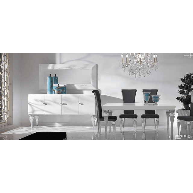 White / Silver Dining Room M151