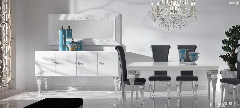 White / Silver Dining Room M151 1
