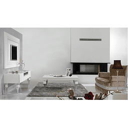 Sala de estar blanca / plateada M155