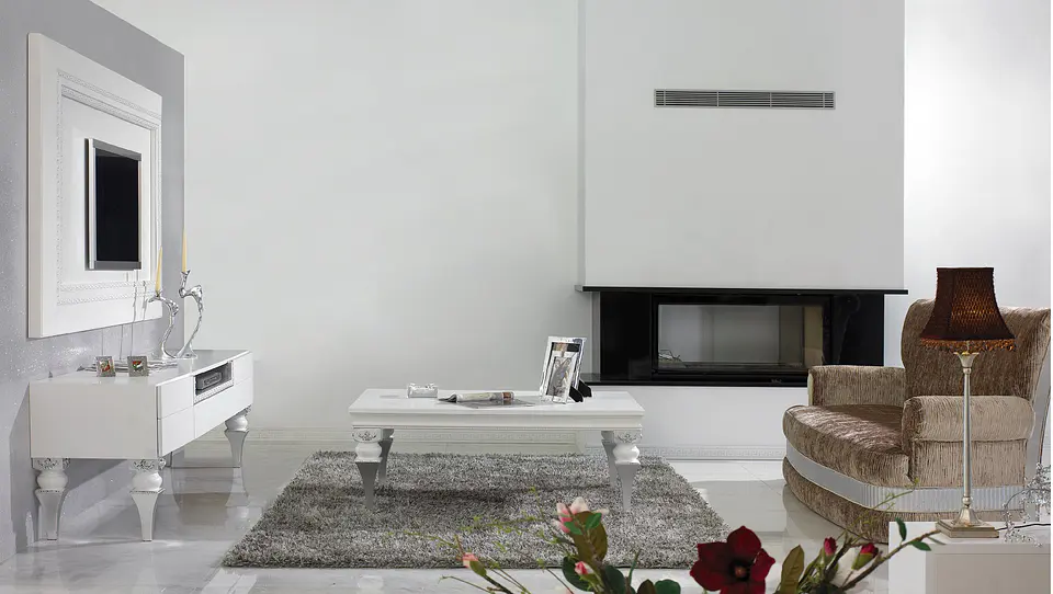 White / Silver Living Room M155 1