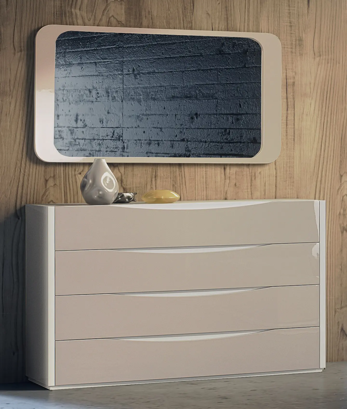 Dresser Charles Collection Branco Brilho / Capuccino Brilho 1