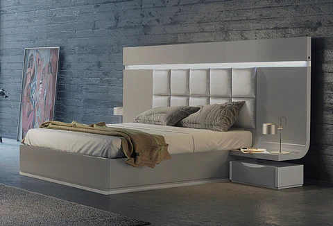 Bed Charles Colection White Gloss / Cappuccino Gloss