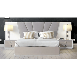 Lee Colection Bed White Gloss / Mink S Mate