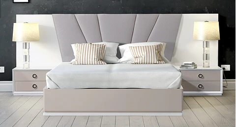 Lee Colection Bed White Gloss / Mink S Mate