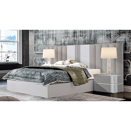 Royal Collection Bed White Gloss / Cappuccino Mate