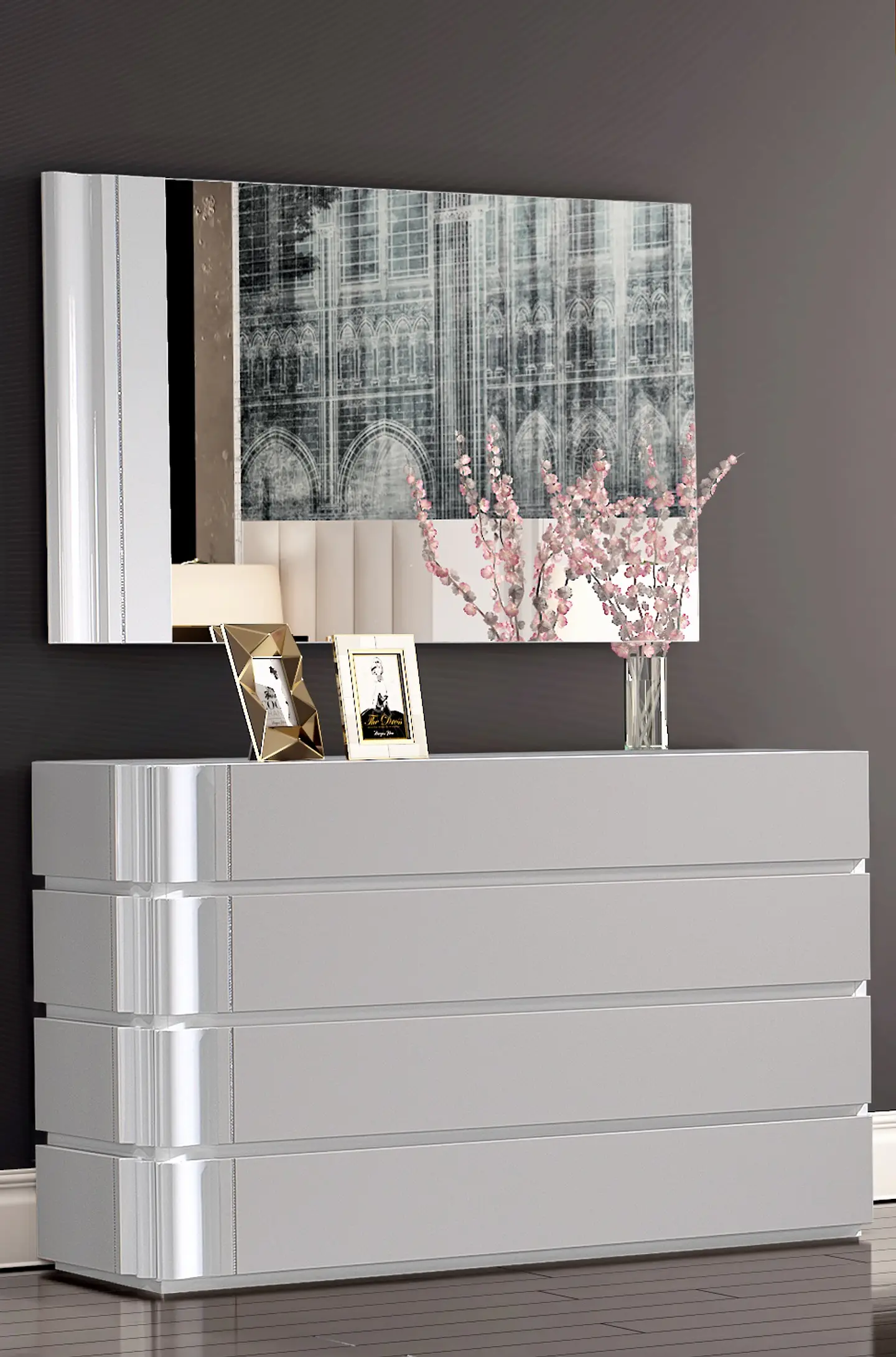 Cómoda Royal Collection White Shine / Cappuccino Mate 1