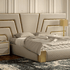 Cama tapizada Circe Collection Beige / Dorado