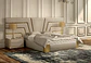 Circe Collection Upholstered Bed Beige / Gold - thumbnail 2