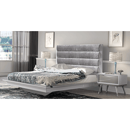 Charlotte Collection Bed White / Cappuccino Gloss