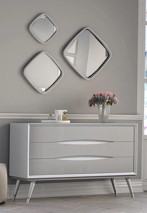 Dresser Charlotte Collection White / Capuccino Shine