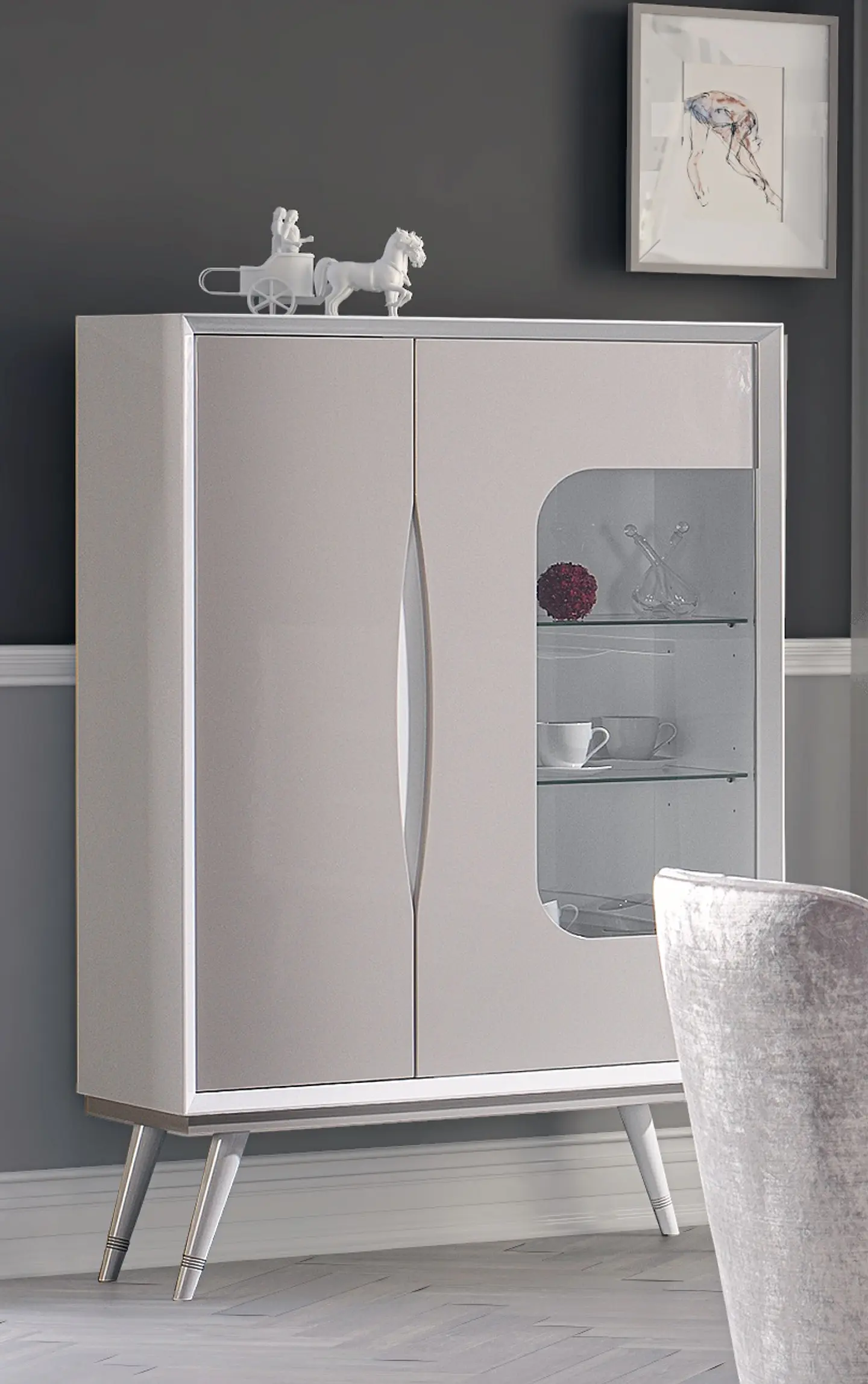 Vitrine Collection Charlotte Blanc / Cappuccino Glow 1
