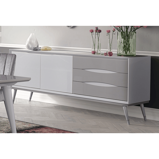 Sideboard Charlotte Collection White / Capuccino Shine