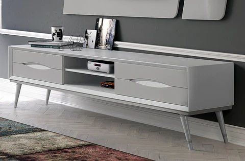 Charlotte Collection White / Capuccino Glow TV Cabinet