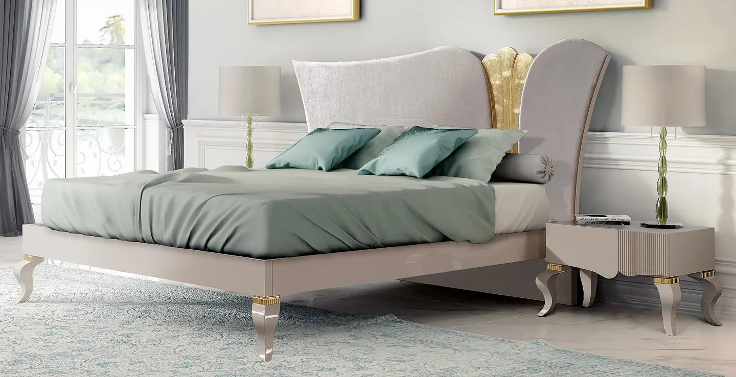 Ella Collection Mink S Shine / Gold Bed 1