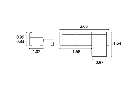Daytona Sofa + Chaise Longue