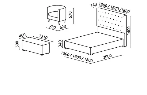 Melissa Upholstered Bed