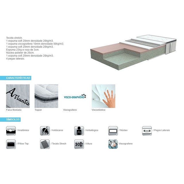 Matelas Atlanta Lusocolchão