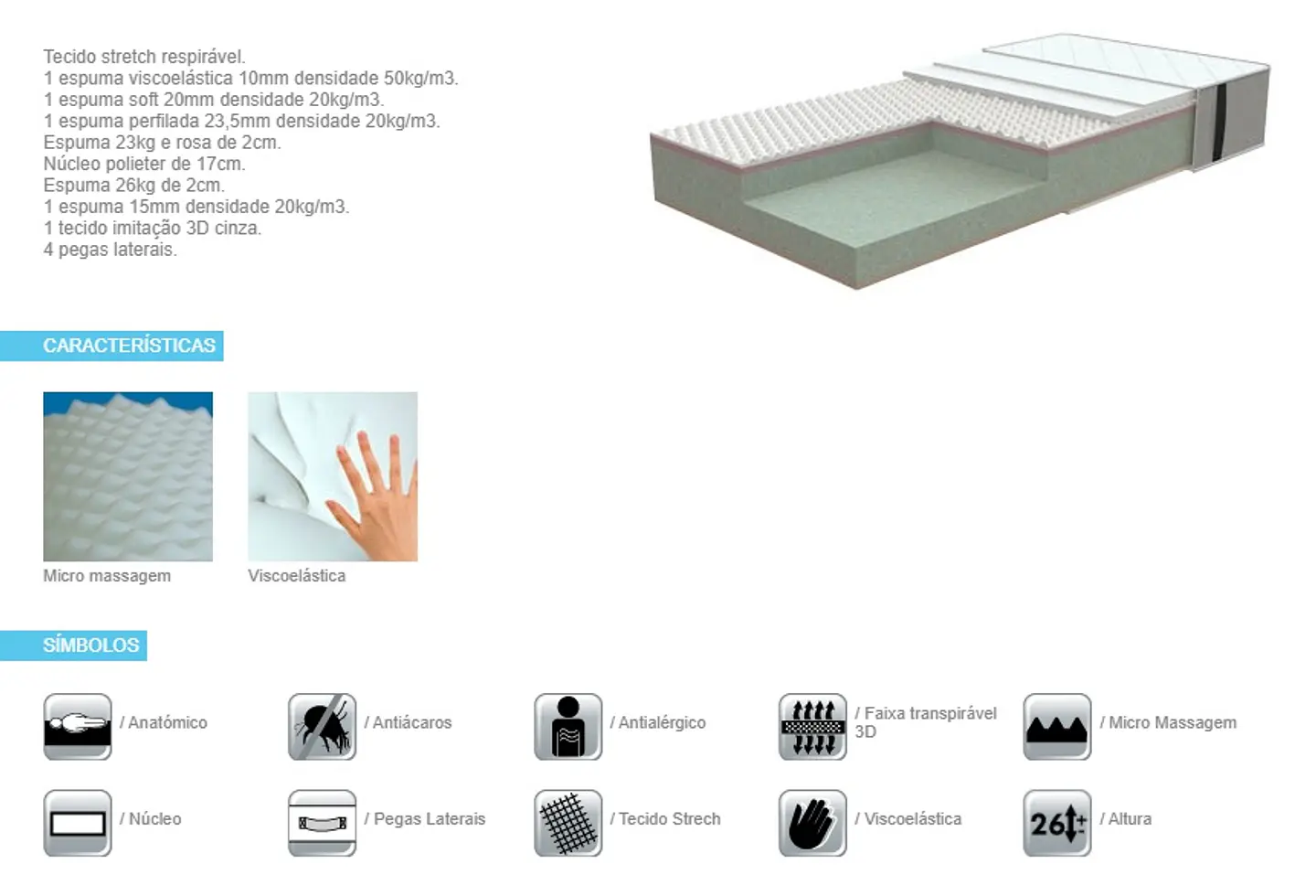 Mattress Lusocolchão Viscoar 2