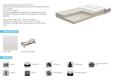 Articulated Mattress Lusocolchão Latex