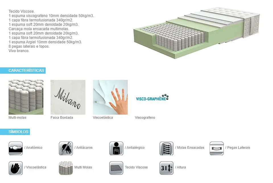 Matelas Lusocolchão Milano 2