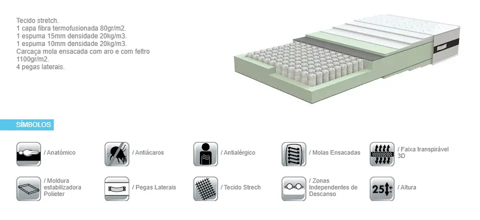Lusocolchão Ergosoft Pocket Springs Mattress 2