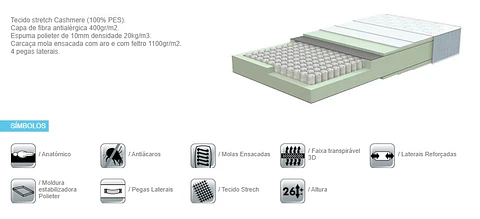 Lusocolchão Splendid Pocket Springs Mattress