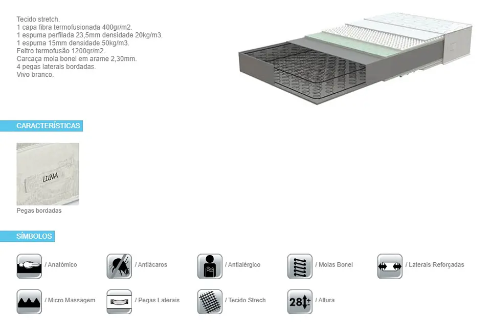 Colchão Lusocolchão Luna 2