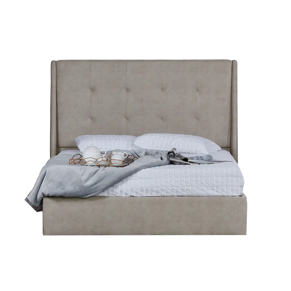 Cama Estofada Alison com Arrumação 1