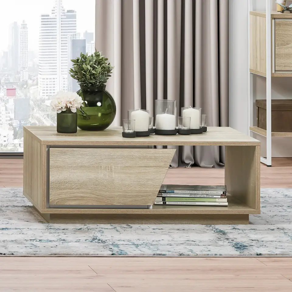 Mesa de Centro Málaga com Gaveta 3