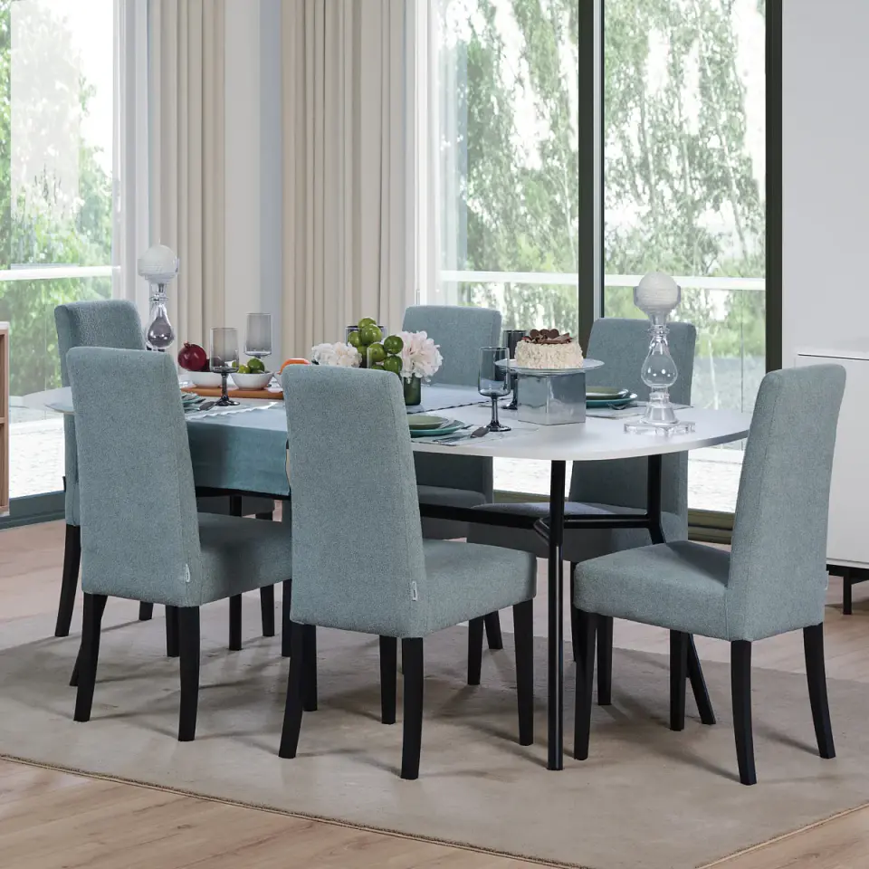 Mesa de Jantar Malmo Pés Metálicos 5