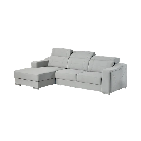 Sofá Trevor 3 Lugares com Chaise Longue e Costas Reclináveis