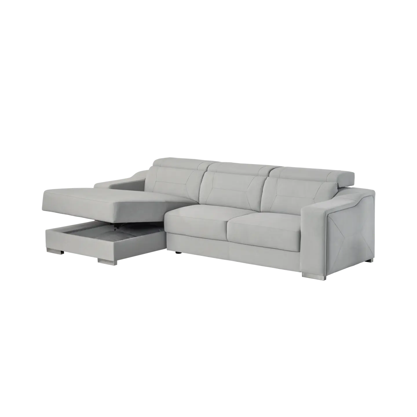 Sofá Trevor 3 Lugares com Chaise Longue e Costas Reclináveis 2