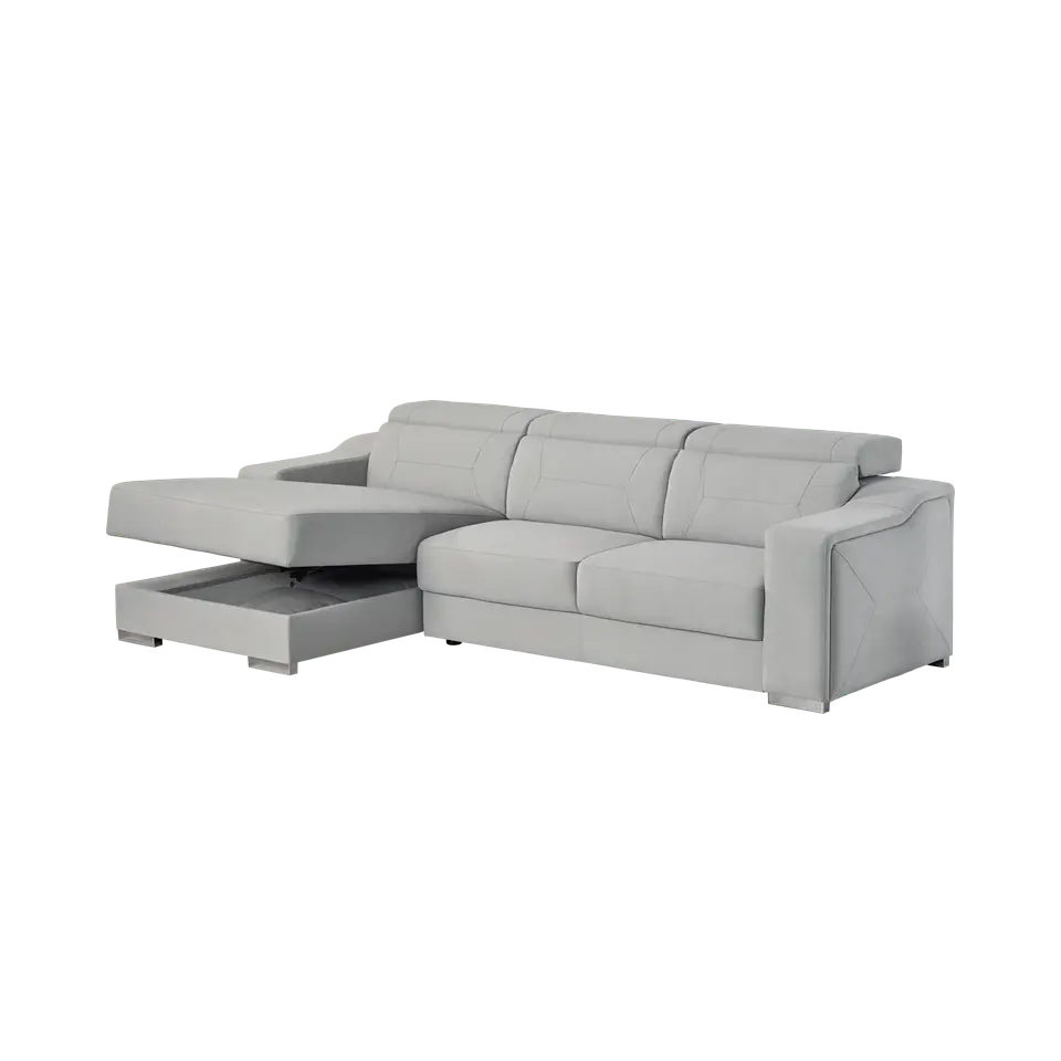 Sofá Trevor 3 Lugares com Chaise Longue e Costas Reclináveis 2
