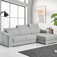 Sofá Trevor 3 Lugares com Chaise Longue e Costas Reclináveis - Miniatura 3