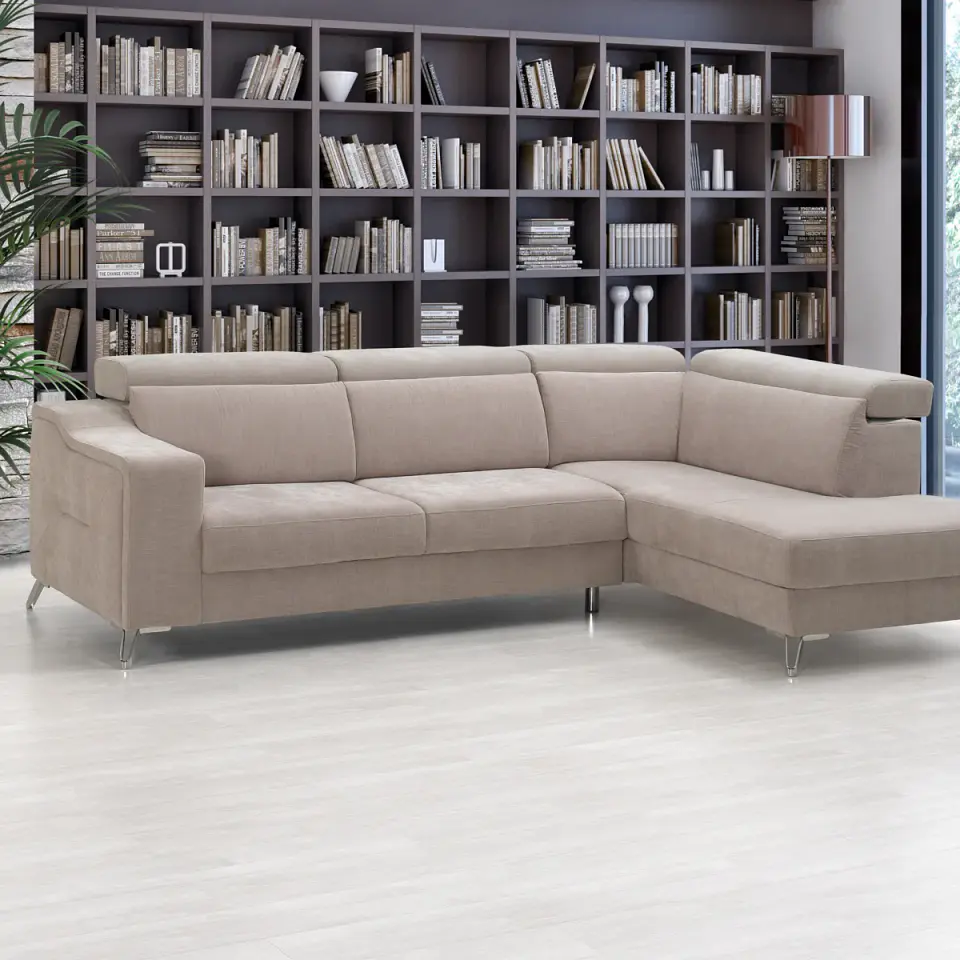 Sofá Zeller 3 Lugares com Chaise e Costas Reclináveis 2