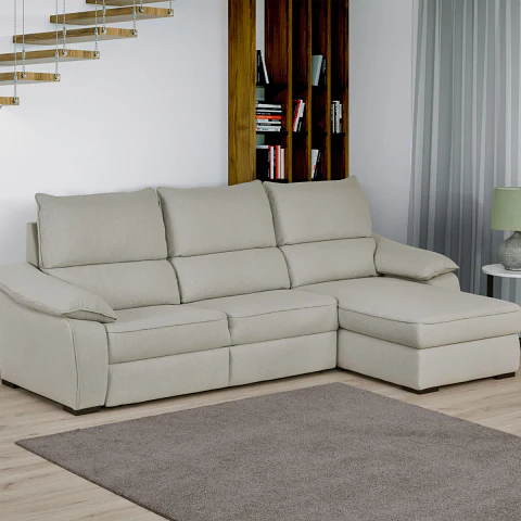 Sofá + Chaise Longue George (com cama elevatória)