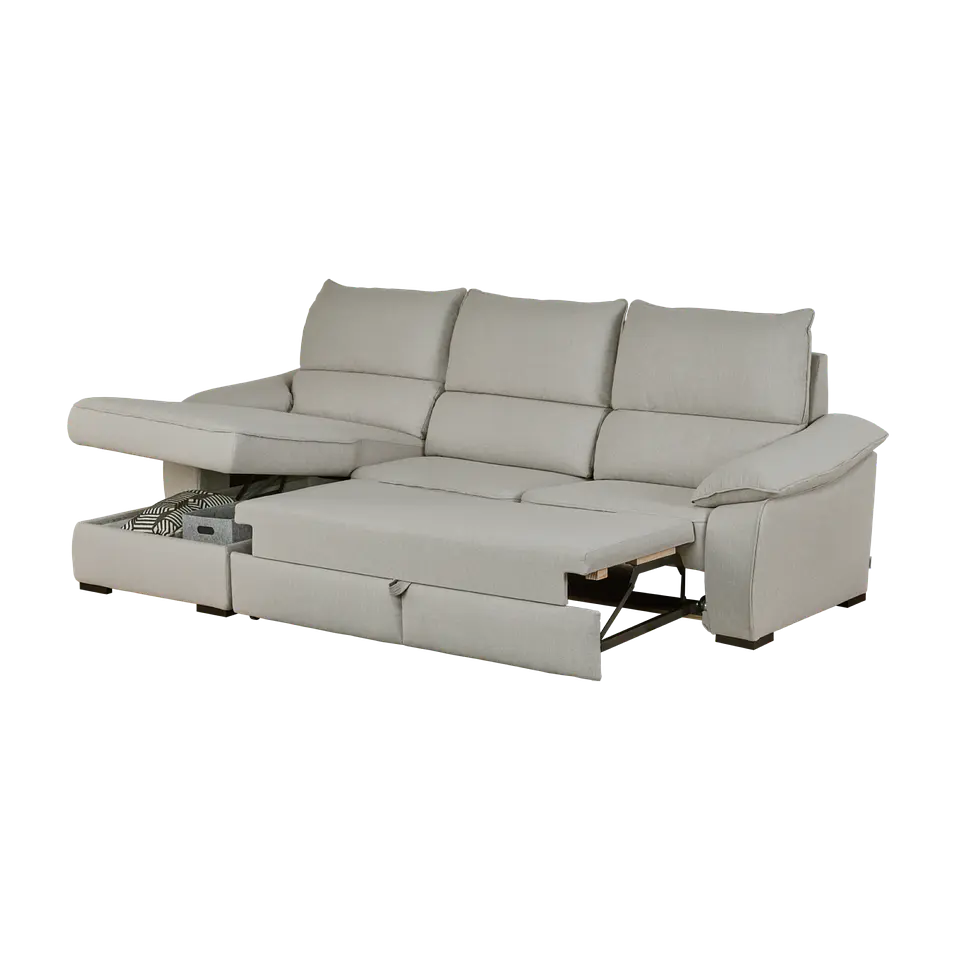 Sofá + Chaise Longue George (com cama elevatória) 4