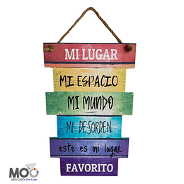 Cuadro de Madera "Mi lugar, Mi espacio"