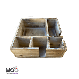 Caja de Madera con Divisiones