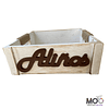 Caja de Madera Blanca Diseños  (25x25 cm)