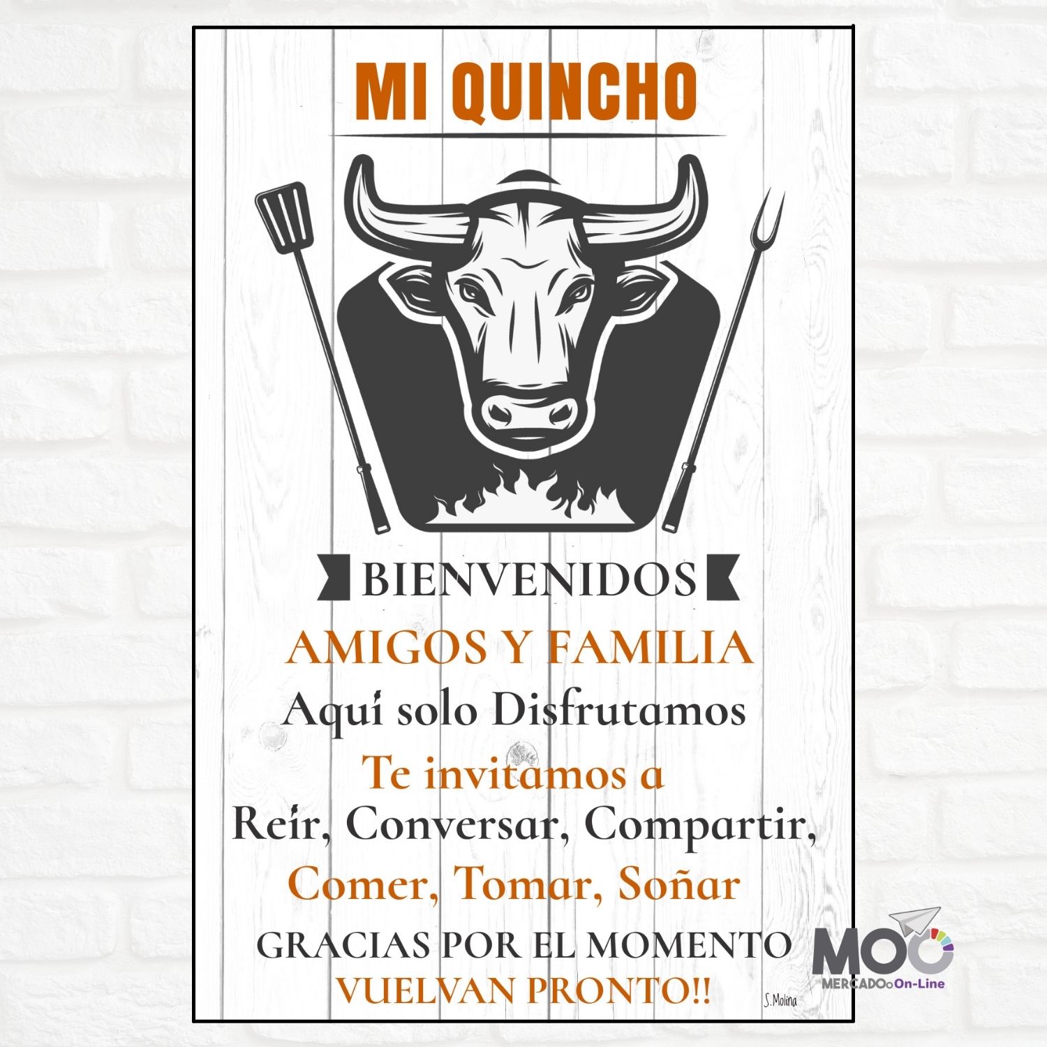 Cuadro de Madera "Mi Quincho"