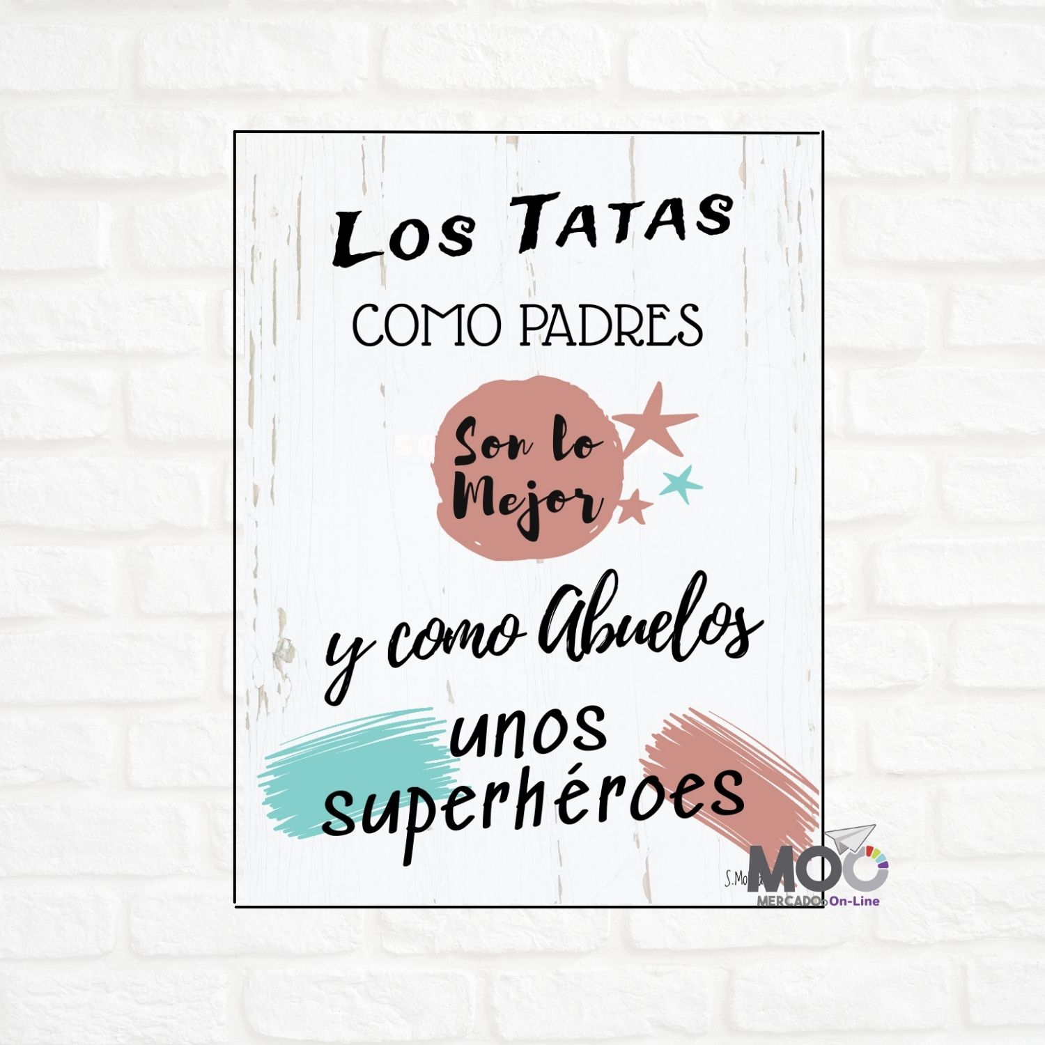 Cuadro de Madera "Los Tatas"