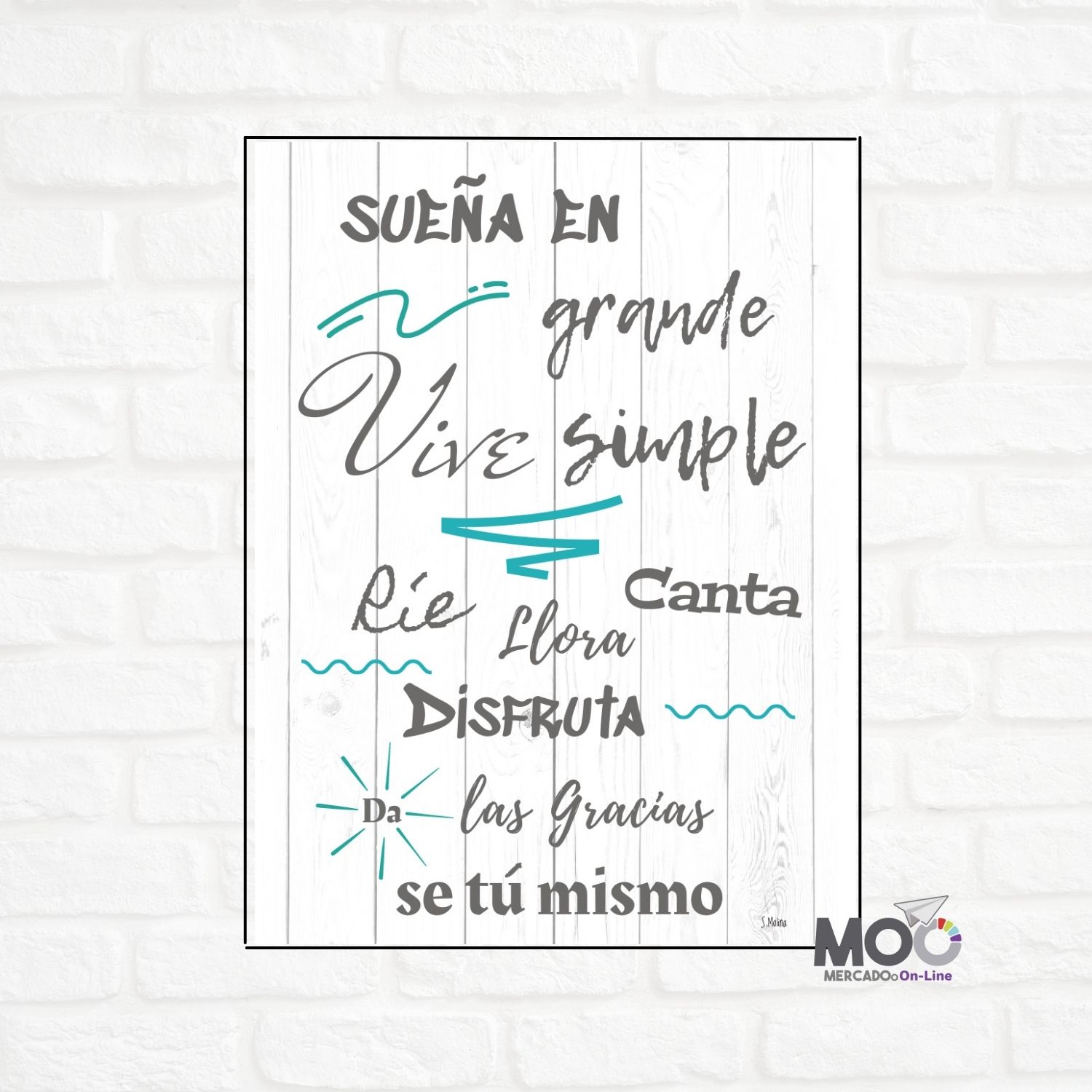 Cuadro de Madera "Sueña en Grande"