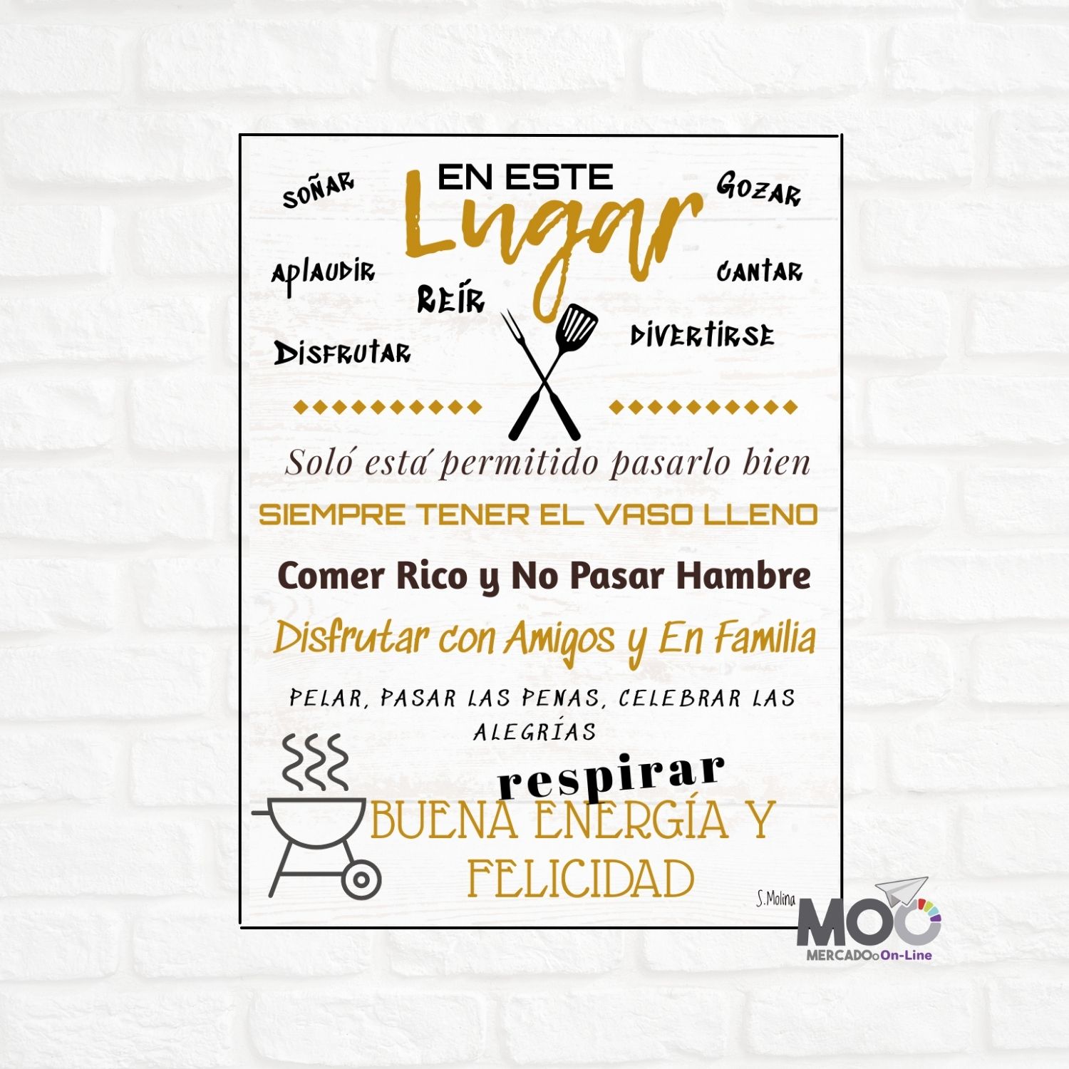 Cuadro de Madera "En este Lugar"