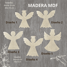 Angelitos en madera MDF, Dos medidas, Diseños - Para Pintar