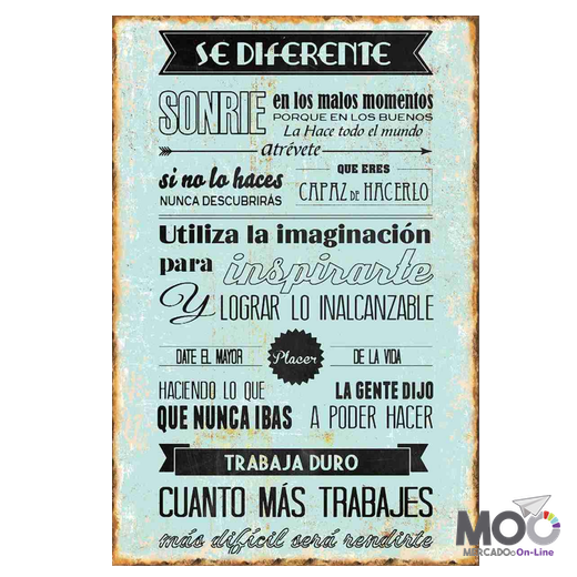 Cuadro de PVC "Se Diferente"