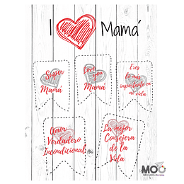 Cuadro de PVC "I Love Mamá"